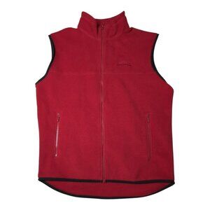 Kathmandu Altica Red Fleece Vest Full-Zip Small Lightweight Outdoor Hiking